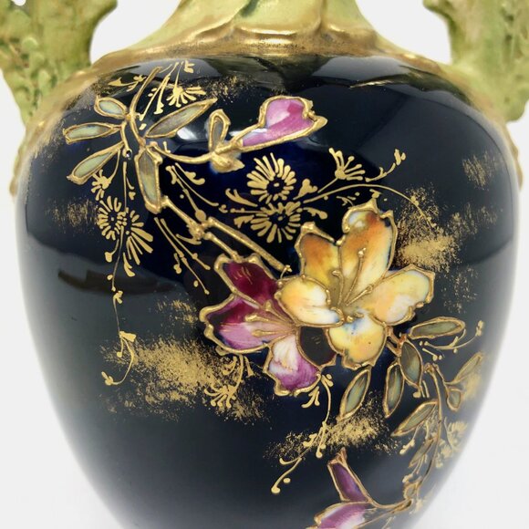 Antique Hand Painted Austrian Vase - Picture 3 of 11